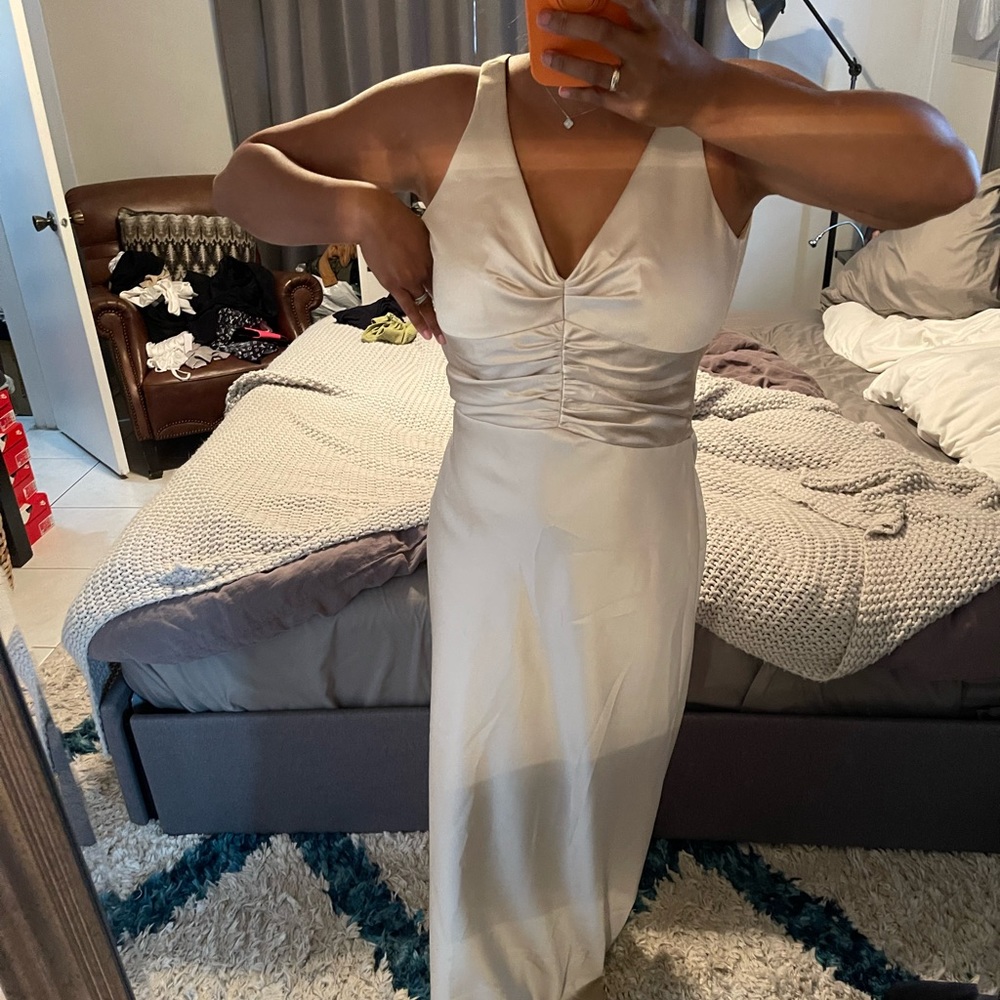 Formal dress in champagne